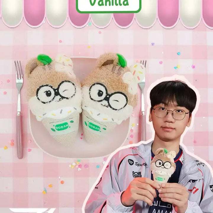 [BUNJANG] T1 Ice Cream China Exclusive Plush Toy with Photocard (Faker, Pazi, Keria) / T1티원 아이스크림 중국한정 포카포함 도란 오너 페이커 페이즈 케리아