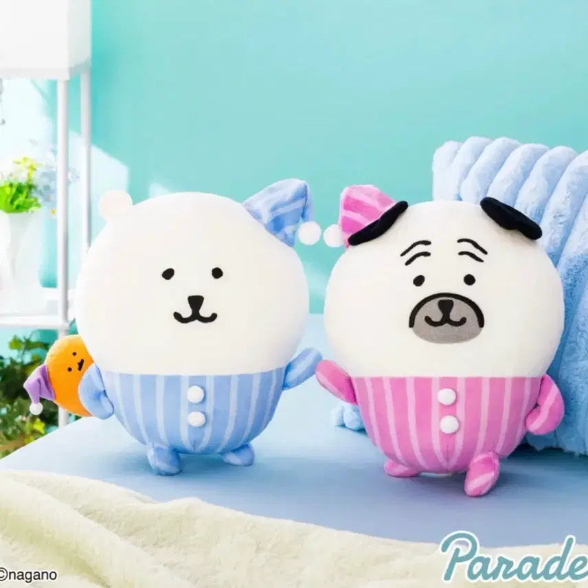 [BUNJANG] Nagano Gorokke Pajama Damgom Big Set (Pink &amp; Blue) / 정품) 나가노 고로케 파자마 담곰이 농담곰 BIG 2종 일괄 새상품