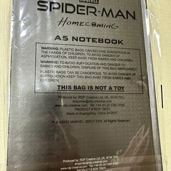 [BUNJANG] Marvel Spider-Man Homecoming A5 Notebook Official Prize / 마블 스파이더맨 홈커밍 a5 노트 공식 경품 특전