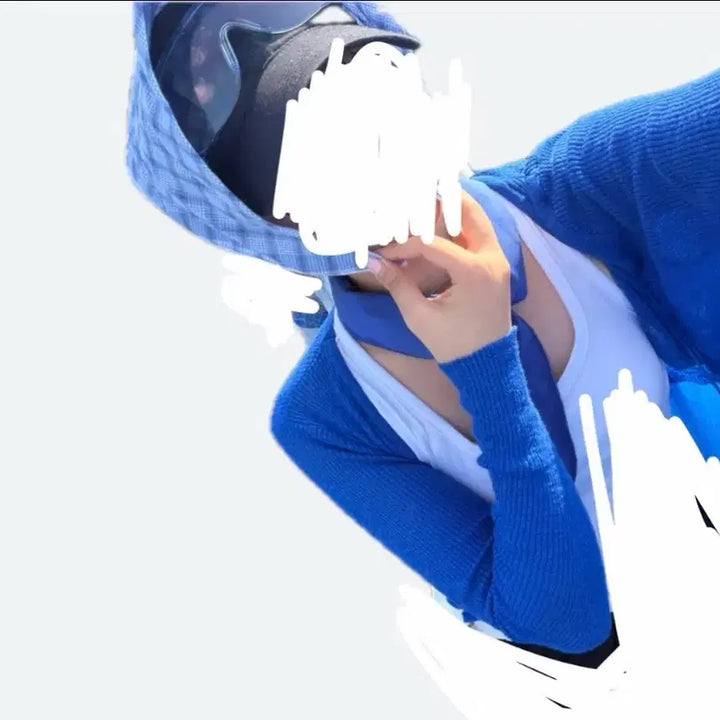 [BUNJANG] Comfortable Blue Cardigan Set with Goggles, Handkerchief, Bandana, and Neck Cooler / 흠뻑쇼 워터밤 찰떡 블루 가디건 고글 손수건 반다나 넥쿨러 세트