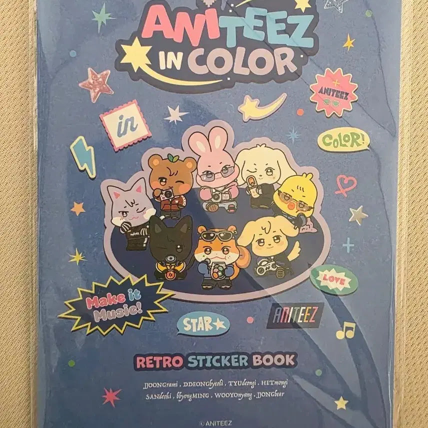 [BUNJANG] Ateez Aniteez Retro Sticker Book Photocard / 포카x)에이티즈 애니티즈 레트로 스티커북