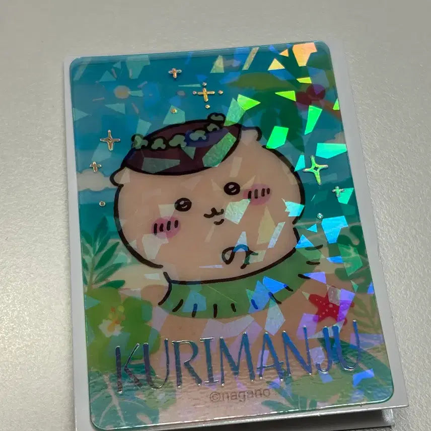 [BUNJANG] Chiikawa Mermaid Island Hologram Clear Card Kurimanju / 치이카와 인어의섬 클리어 카드 쿠리만쥬