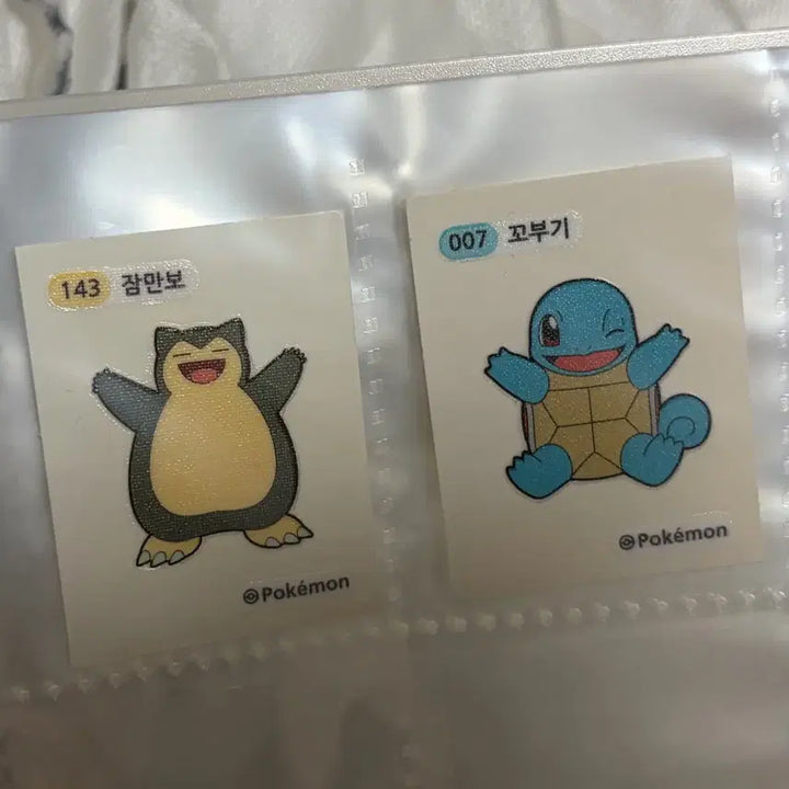 [BUNJANG] Pokemon Sticker Set (Snorlax, Squirtle) / 포켓몬 띠부씰 ( 잠만보,꼬부기 세트)