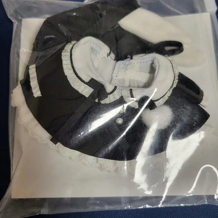 [BUNJANG] 10cm Plushie Outfit UBL Fleursh Black Bonnet Dress / 10cm 솜인형옷 우블 플르슈 블랙 검정 보닛 원피스 무속성 누이옷 리본