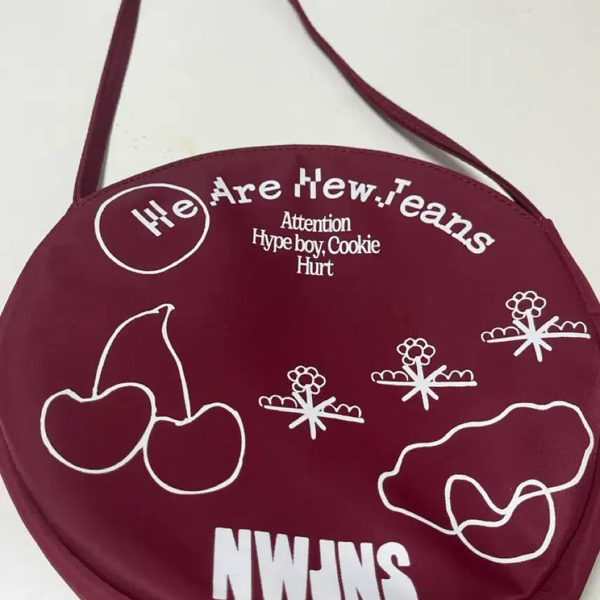 [BUNJANG] NewJeans Burgundy Round Bag / 뉴진스 가방