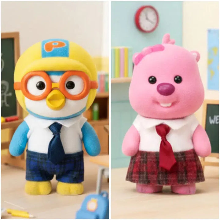 [BUNJANG] Pororo Loopy Surprise Bag 3 School Life Uniform Keychain Bundle Set (Sealed) / 일괄) 미개봉) 뽀로로 루피 서프라이즈백3 스쿨 라이프 학교 교복 키링