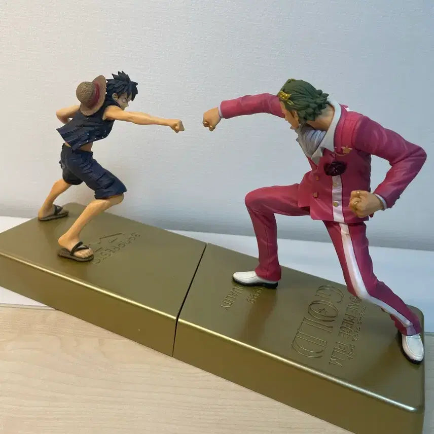 [BUNJANG] Banpresto One Piece Film Gold DXF Manhood 2 Luffy &amp; Gild Tesoro Figure Set / 원피스 필름 골드 DXF Manhood 2 루피 테조로 2종 세트 반프레스토