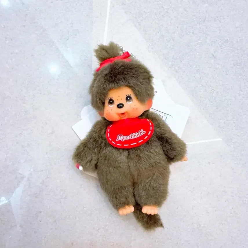 [BUNJANG] Genuine Japan Mini Monchhichi Girl Keychain / 일본정품 미니 몬치치 여아