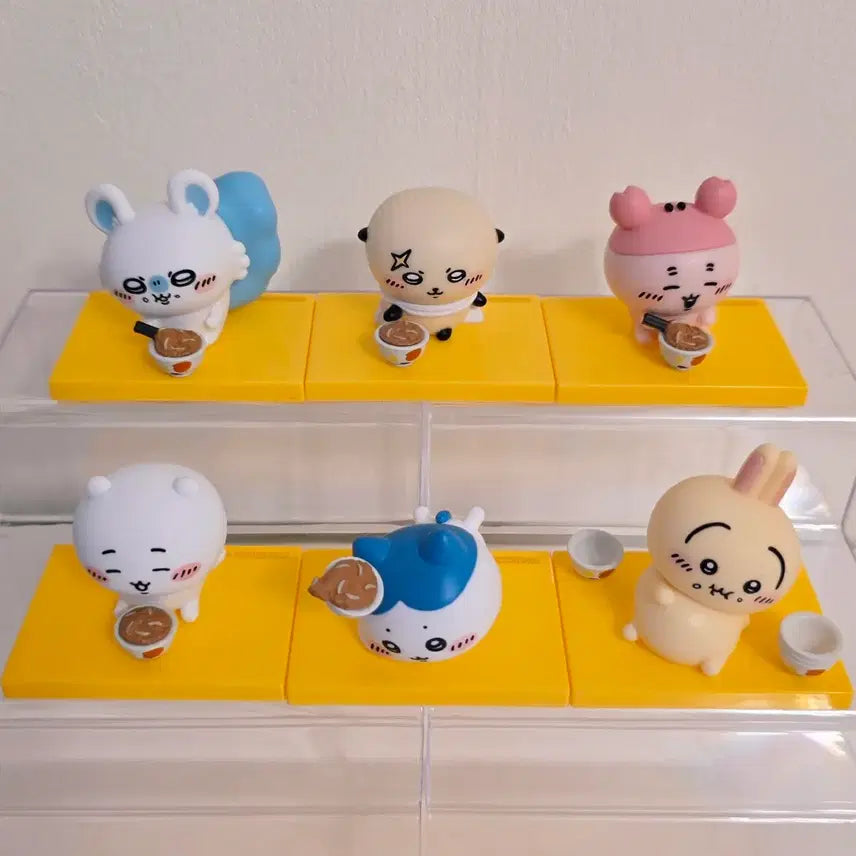 [BUNJANG] Chiikawa Matsuya Gyudon 6 Types Figure Set / 치이카와 마츠야 규동 6종 피규어