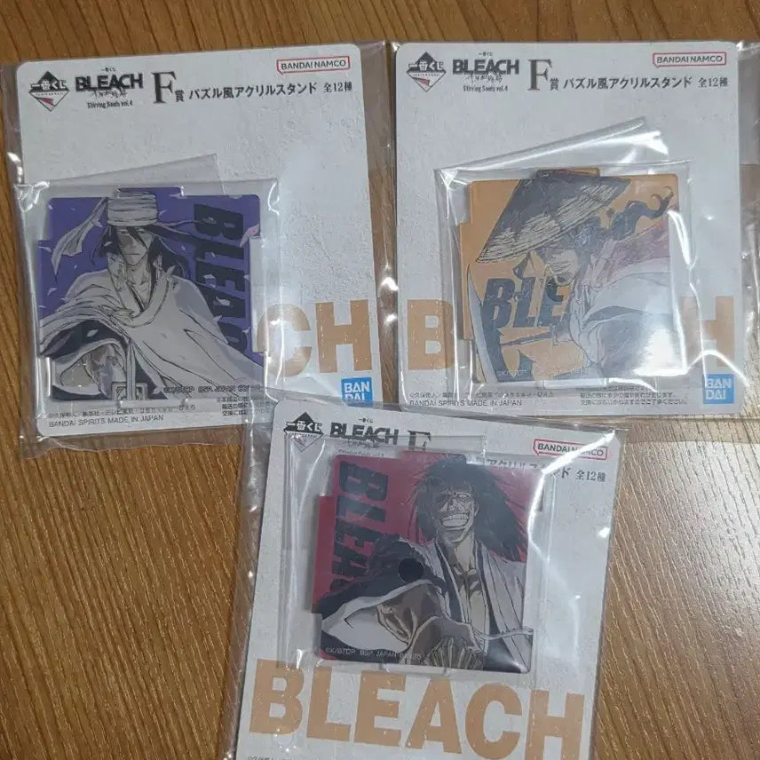 [BUNJANG] Bleach Ichiban Kuji F Prize Acrylic Puzzle Stand Set (Byakuya, Shunsui, Kenpachi) / 일괄) 블리치 F상 아크릴 퍼즐 스탠드 3종