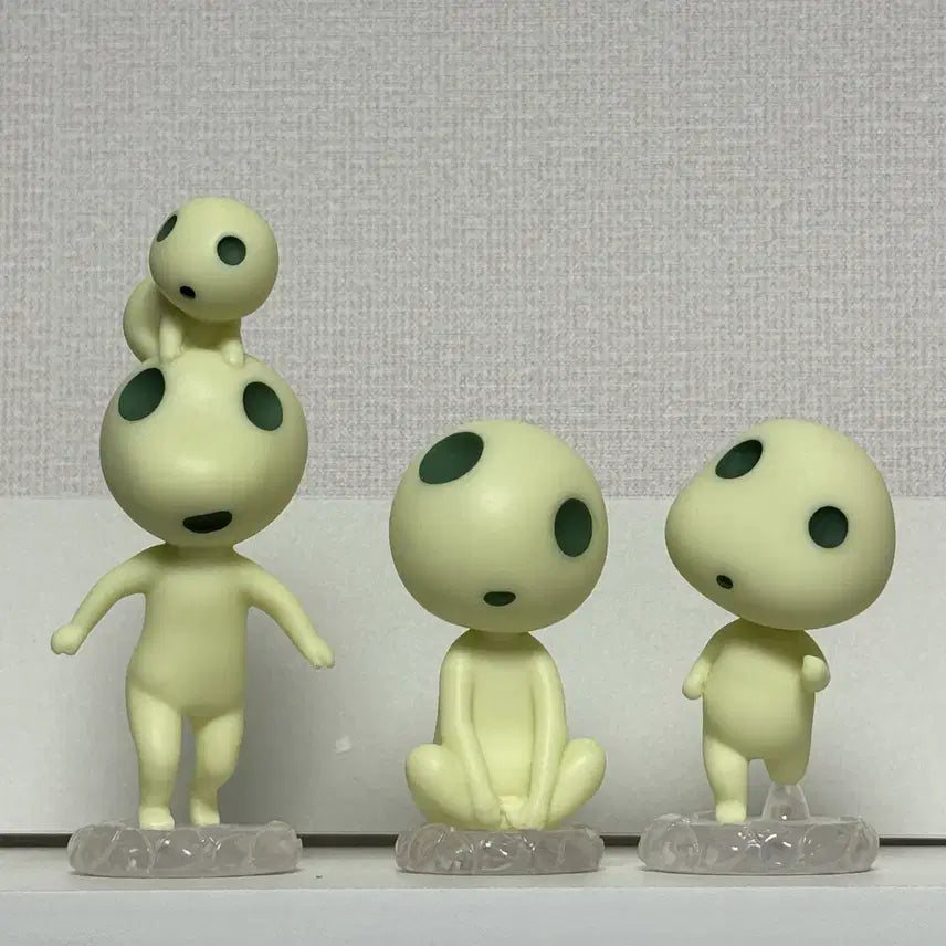 [BUNJANG] Studio Ghibli Princess Mononoke Kodama Fluorescent Figures Bundle Set / 지브리 모노노케히메 코다마 형광 피규어 일괄