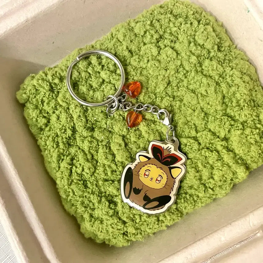 [BUNJANG] Angelina Ballerina Ruby Cubic Keychain / 고전 천사소녀 네티 루비 루루 큐빅 키링
