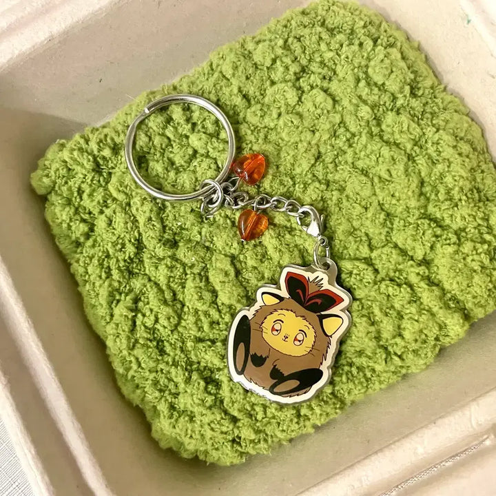 [BUNJANG] Angelina Ballerina Ruby Cubic Keychain / 고전 천사소녀 네티 루비 루루 큐빅 키링