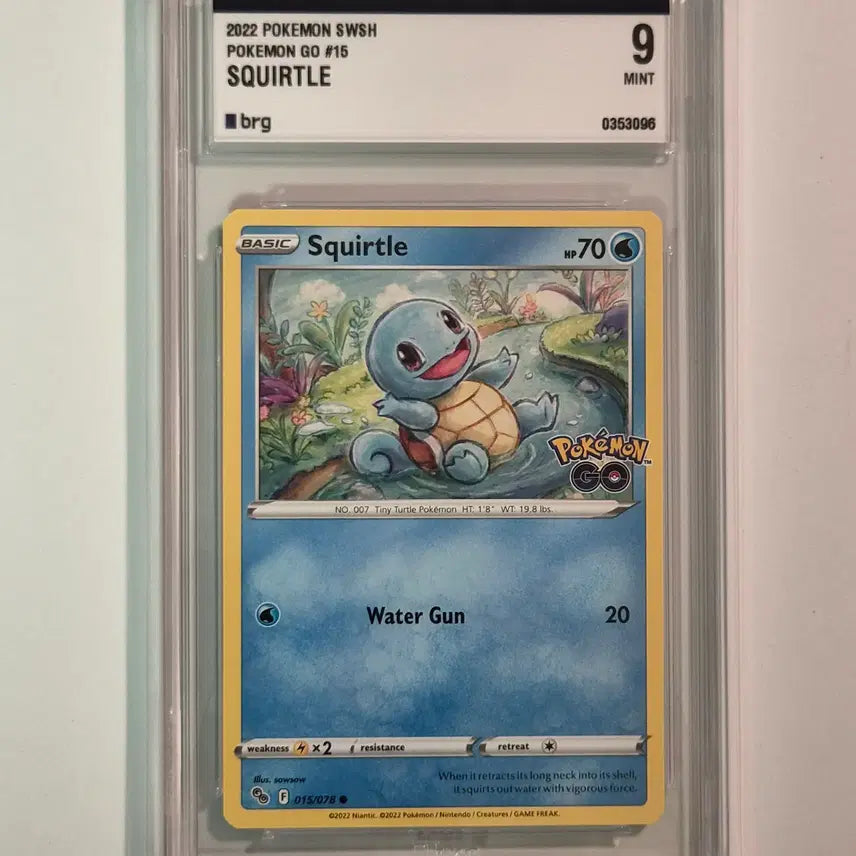[BUNJANG] Pokemon Go Squirtle Graded Card (North America) / [북미] [brg 9등급 포켓몬고 꼬부기]