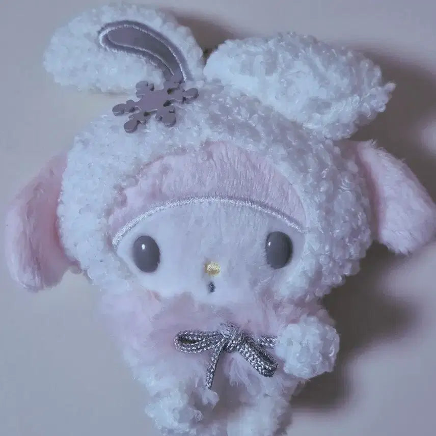[BUNJANG] Sanrio My Melody Snow Rabbit Mascot Plush / 산리오 마이멜로디 눈토끼 마스코트 인형