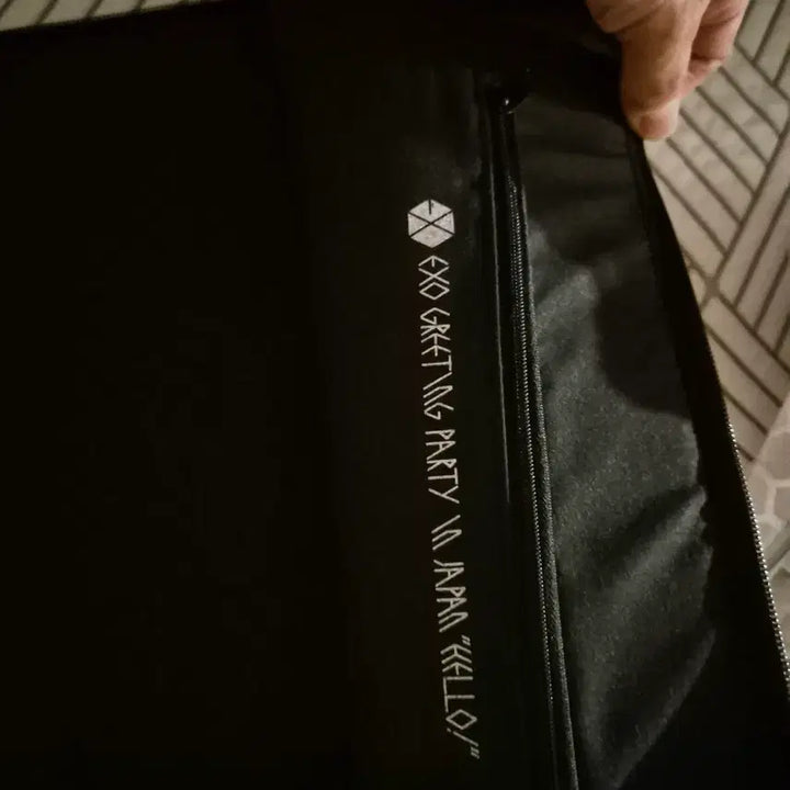 [BUNJANG] EXO Silver Hologram Big Pouch Bag / EXO 은색 홀로그램 빅파우치가방
