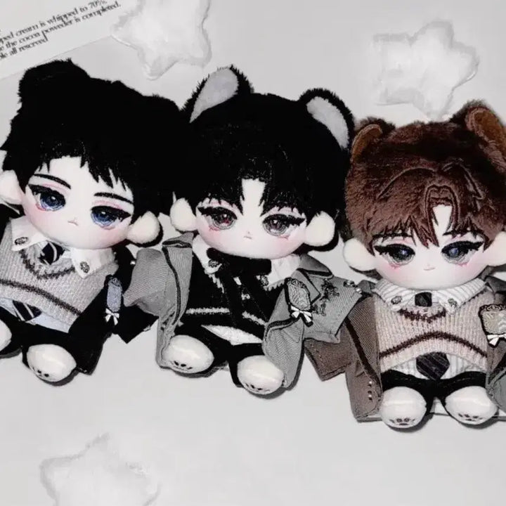 [BUNJANG] 10cm Doll Bundle Set (Uniform Set Only) / 10cm솜인형 괴출 괴담출근 속성 밤결솔음 밤결요원 밤결재관 현무1팀 김솔음 류재관 최요원 밤결시리즈 무속성 비공식 인형옷 재난관리국