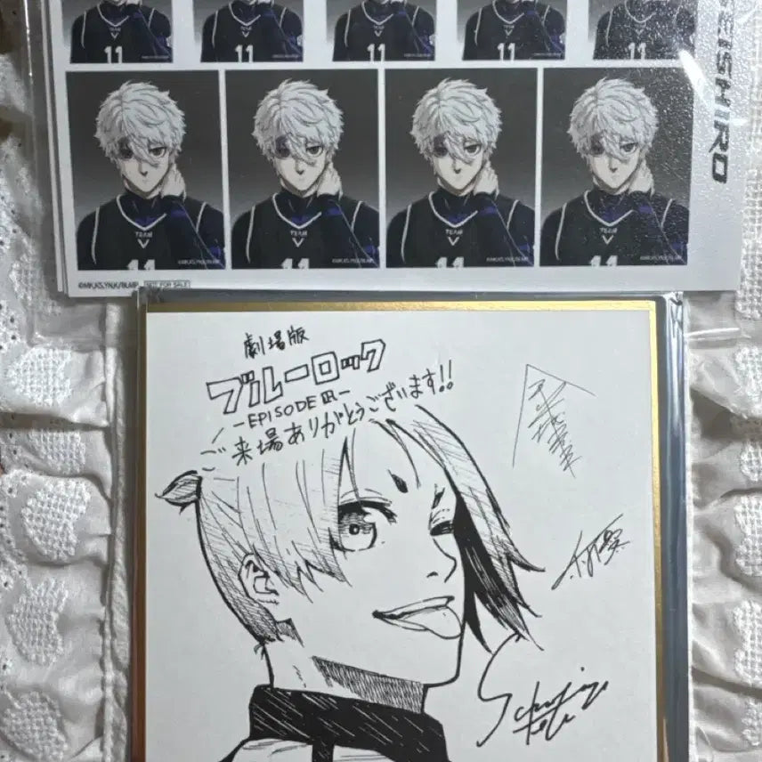 [BUNJANG] Blue Lock: Episode Nagi Movie Exclusive Proof Photo &amp; Leo Shikishi Bundle Set / 블루록 에피소드 나기 극장판 특전 증명사진 레오 색지 일괄