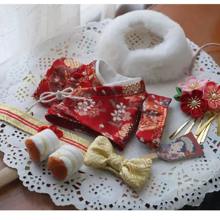 [BUNJANG] Puppy Closet Kimono Red 20cm / 퍼피옷장 기모노 홍 20cm 양도 판매