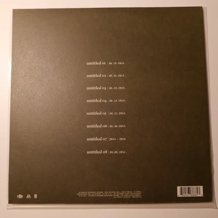 [BUNJANG] Kendrick Lamar Untitled Unmastered. 180g LP (2016 US First Press) / [LP] 켄드릭 라마 - Untitled Unmastered. (2016 미국 초반)