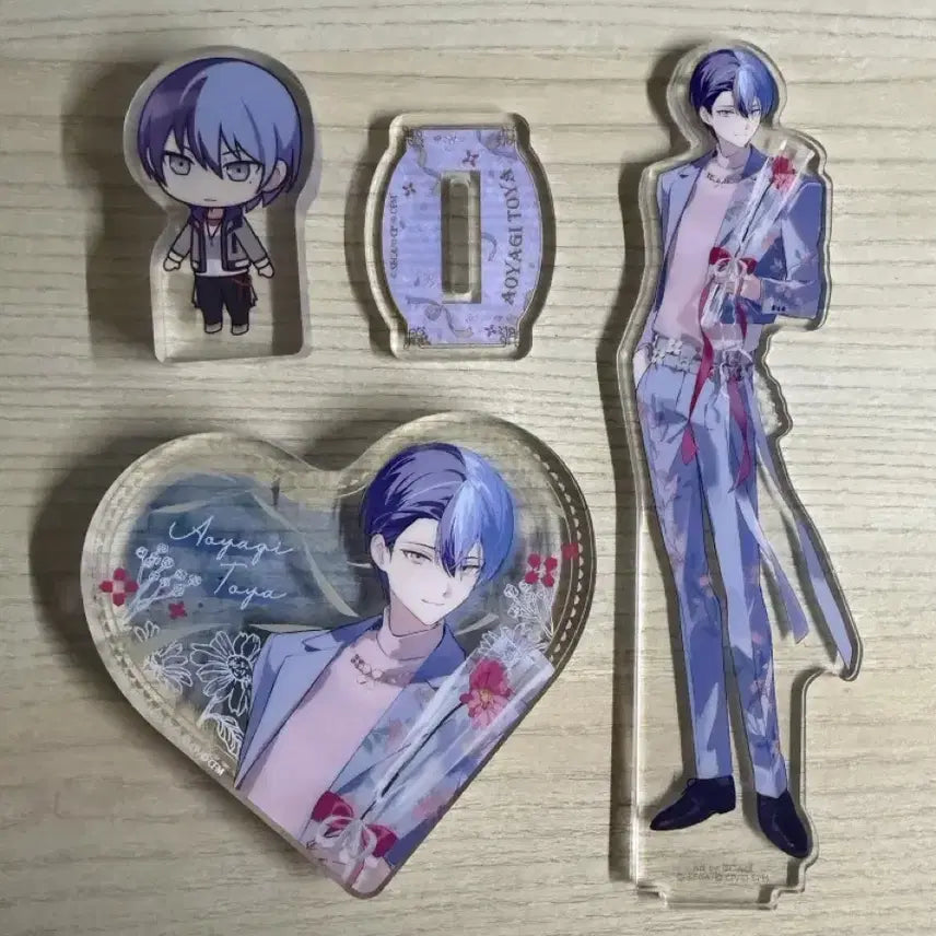 [BUNJANG] Project Sekai Aoyagi Toya 4th Anniversary Thanks Festival Acrylic Stand, Heart Acrylic Block, Korotto / 프세카 감사제 4주년 아오야기 토우야 개봉