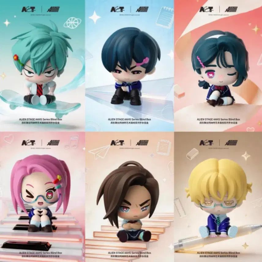 [BUNJANG] A-Stage Alien Stage School Stage Myungdong Pop-up Figure Mijji Suah Bundle Set (Sealed) / 에이스테 에일리언 스테이지 스쿨스테 명동팝업 피규어 미지 수아 미개봉 일괄