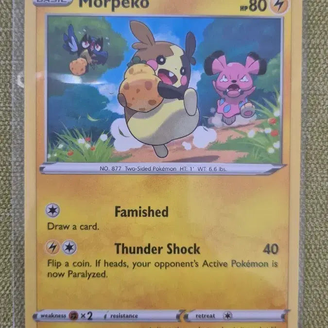 [BUNJANG] Morpeko 80/072 Pokemon Card / [포켓몬카드 북미] 모르페코 80/072