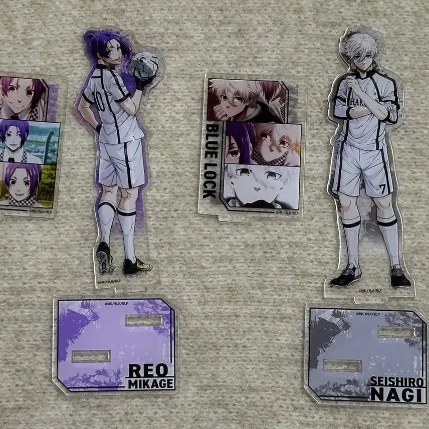 [BUNJANG] Blue Lock Nagi Seishiro &amp; Mikage Reo Acrylic Stand Bundle Set / 급전)블루 록 아크릴 스탠드 하쿠호 고등학교 나기 세이시로, 미카게 레오 일괄