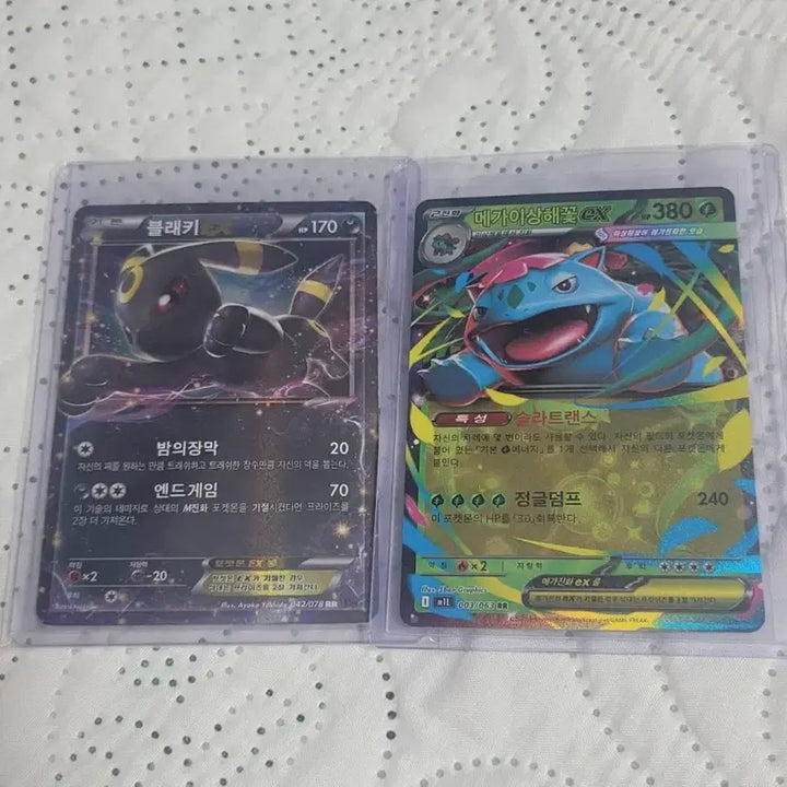 [BUNJANG] Absol EX and Mega Venusaur EX Pokémon Cards / 블래키 EX / 메가이상해꽃 EX 포켓몬 카드