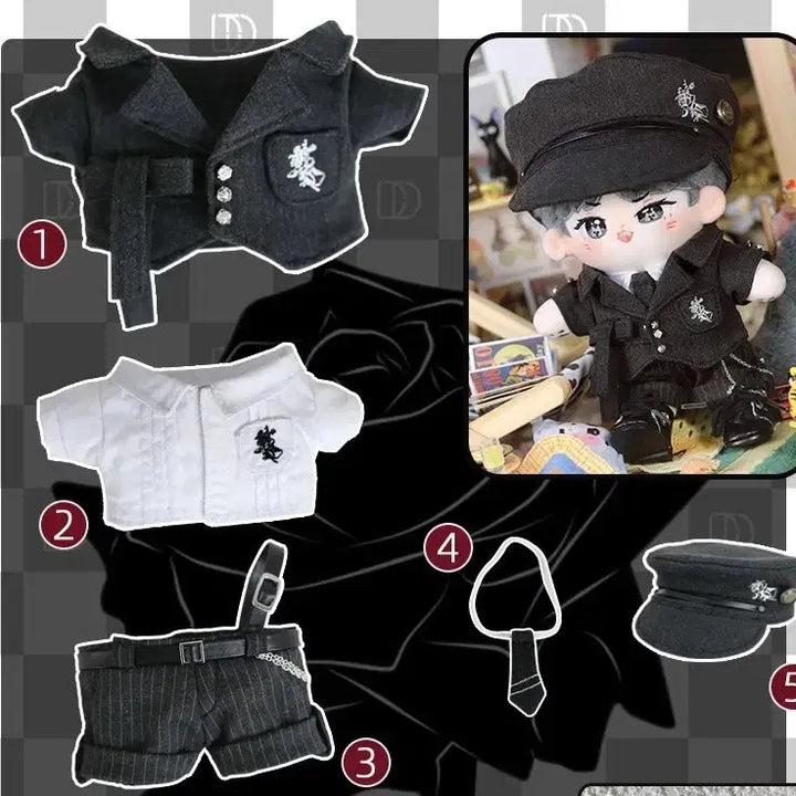 [BUNJANG] 20cm Doll Uniform Suit Bundle Set / 20cm 20깅 빅브라더 제복 정장