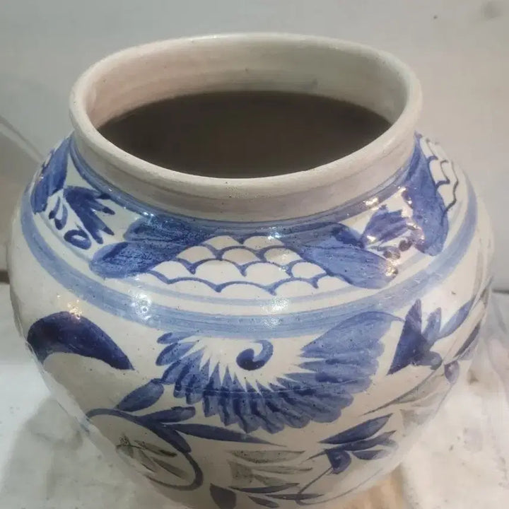 [BUNJANG] 120-Year-Old Celadon Porcelain Jar with "Aggri" Fish Mouth Spout / 어그리 해주 도자기 단지