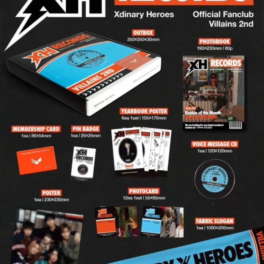[BUNJANG] Xdinary Heroes Villains Season 2 Kit (Sealed) / 엑디즈 빌런즈 2기 키트 미개봉