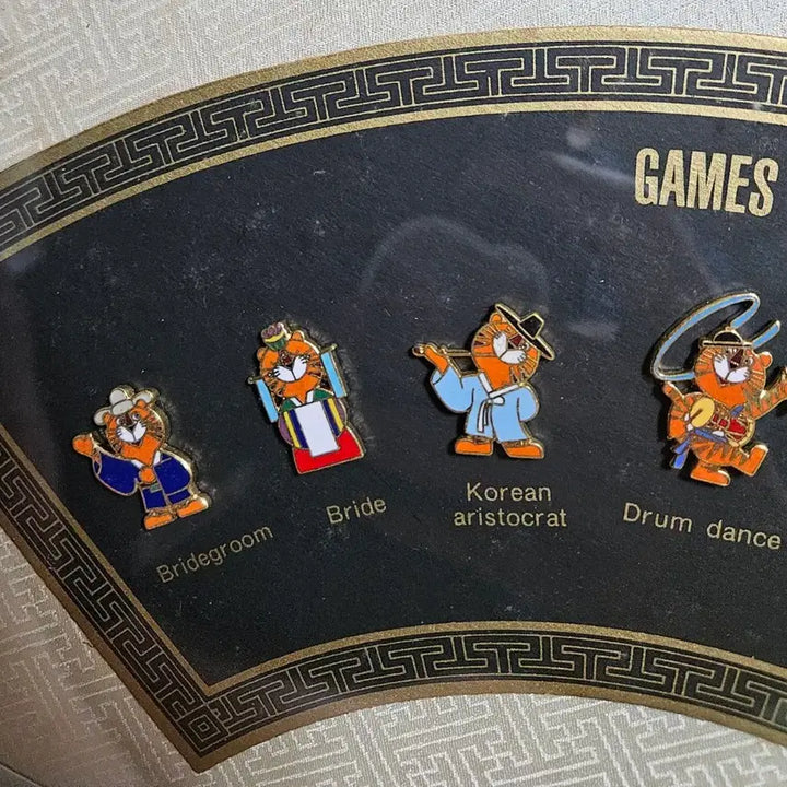 [BUNJANG] 1988 Seoul Olympics Commemorative Fan Badge Set / 1988 서울 올림픽 기념 부채 뱃지 세트