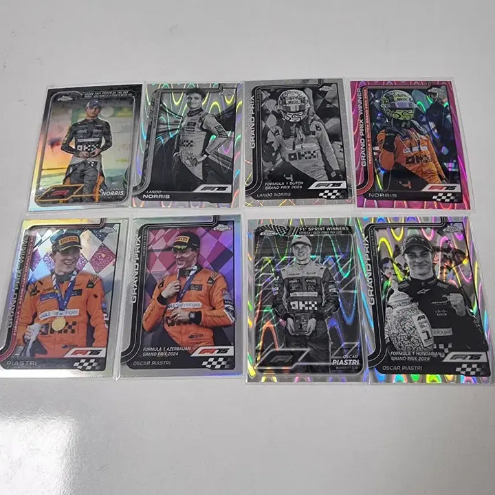 [BUNJANG] Topps Chrome McLaren Norris Piastri Refractor Set / 탑스 크롬 topps chrome 맥라렌 노리스, 피아스트리 8장