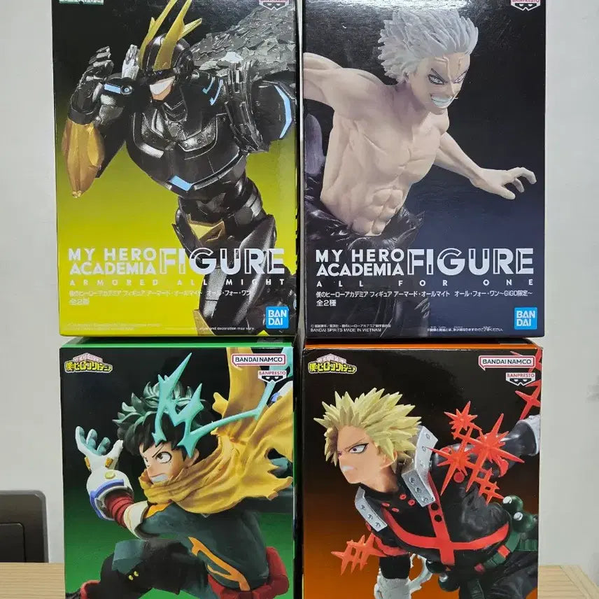 [BUNJANG] Gigo Limited My Hero Academia Armored All Might, All For One, Bakugo, Midoriya Figure Bundle Set / 나히아 Gigo한정 아머드 올마이트, 올포원,바쿠고,미도리야 피규어 일괄
