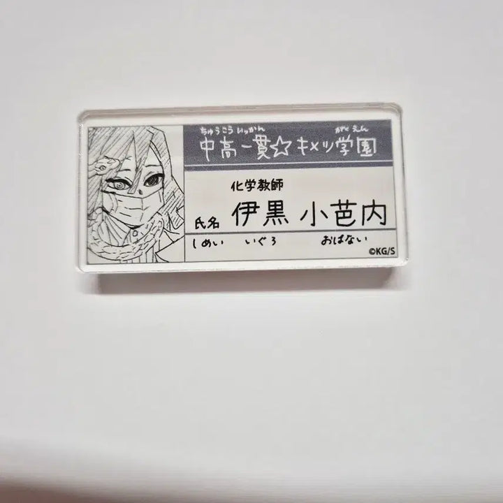 [BUNJANG] Kimetsu no Yaiba Obanai Iguro Name Tag / 귀멸의 칼날 이구로 오바나이 명찰