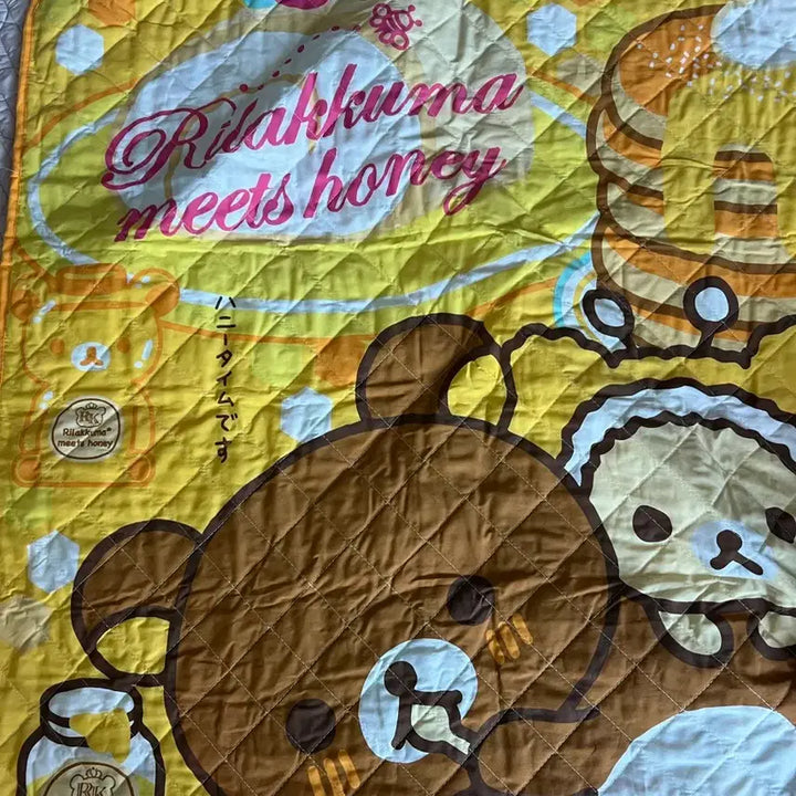 [BUNJANG] Rilakkuma Honeybee Pattern Quilted Pad Mat Blanket / 리락쿠마 꿀벌 패턴 패드 매트 퀄팅 이불