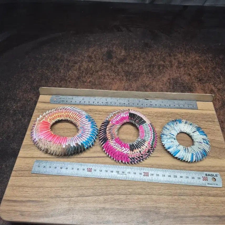 [BUNJANG] 1970s Vintage Origami Pot Holders Set of 3 / 1970년대  종이접기로 만든 냄비받침대 3점 일괄