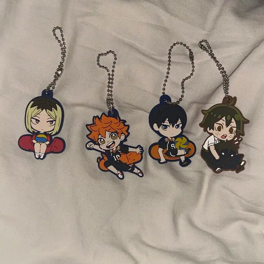 [BUNJANG] Haikyuu!! Kenma Hinata Kageyama Yamaguchi Rubber Charm Gacha Bundle Set / 하이큐 켄마 히나타 카게야마 야마구치 고무참 가챠 일괄