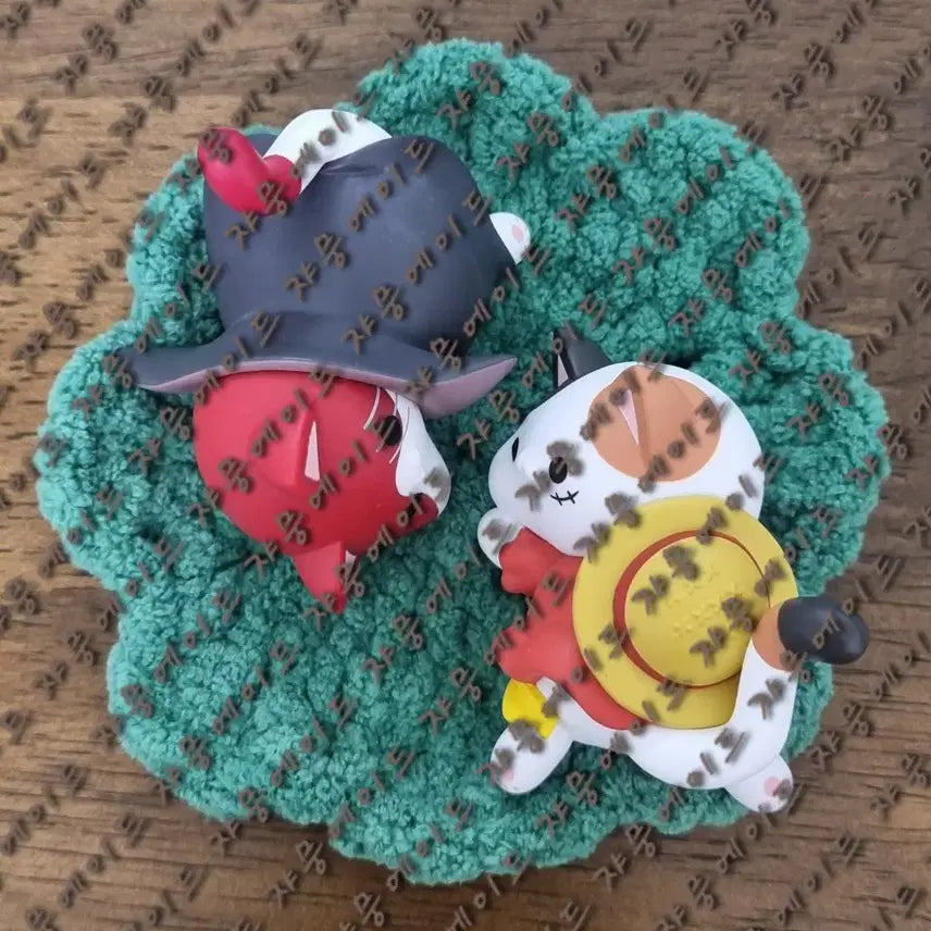 [BUNJANG] One Piece MegaCat Chalsak Luffy &amp; Shanks Bundle Set / 원피스 메가캣 찰싹 / 냥피스냥 루피 샹크스 일괄