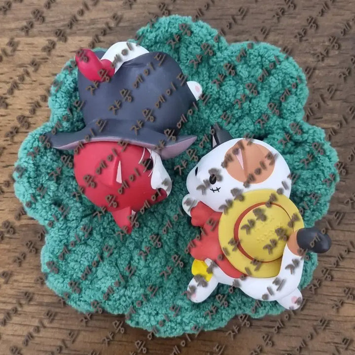 [BUNJANG] One Piece MegaCat Chalsak Luffy &amp; Shanks Bundle Set / 원피스 메가캣 찰싹 / 냥피스냥 루피 샹크스 일괄