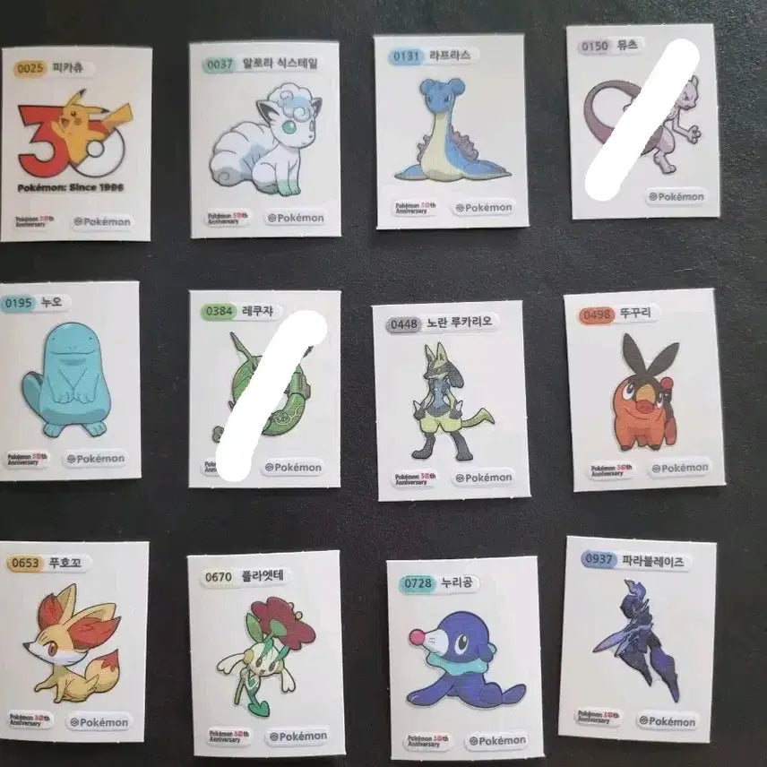 [BUNJANG] Pokemon 30th Anniversary Sticker Set / 포켓몬 30주년 기념 띠부씰 팔아요 지라치, 루카리오
