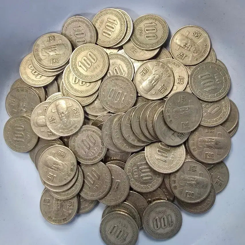 [BUNJANG] 1971 South Korean 100 Won Coin Roll (100 pieces) / 1971년 100원 동전 2롤 100개