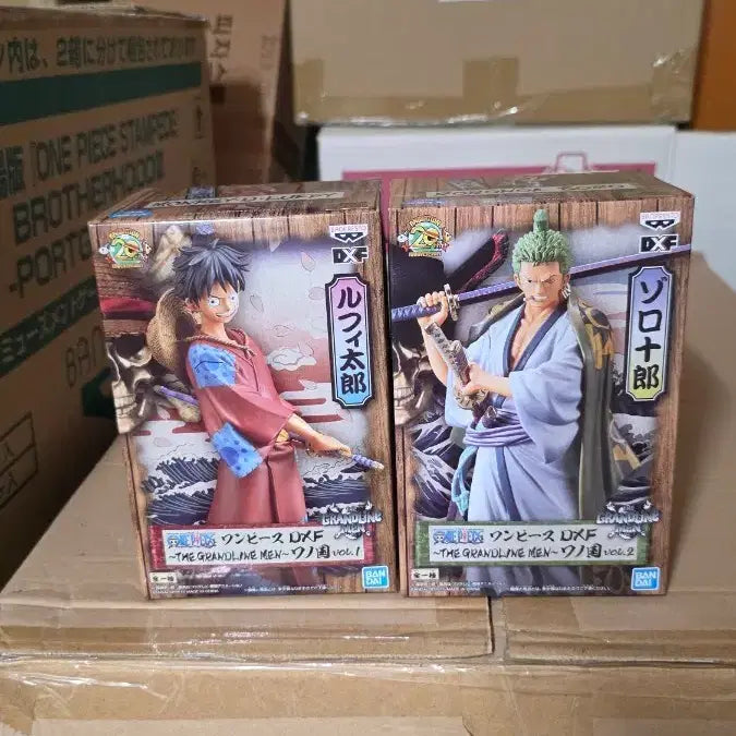 [BUNJANG] One Piece Wano Country Luffy &amp; Zoro DXF Grandline Figure Set (Sealed) / [미개봉번장최저가]와노쿠니 원피스 루피 조로 DXF 그랜드라인 피규어