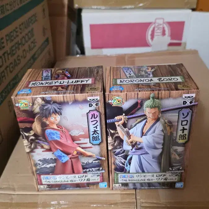 [BUNJANG] One Piece Wano Country Luffy &amp; Zoro DXF Grandline Figure Set (Sealed) / [미개봉번장최저가]와노쿠니 원피스 루피 조로 DXF 그랜드라인 피규어