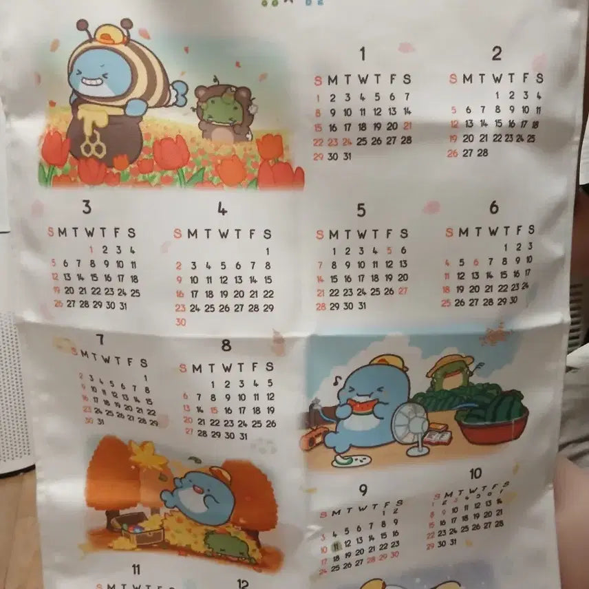 [BUNJANG] 2023 Dinosaur Jam-tteul Fabric Calendar / 2023 공룡잠뜰 캘린더