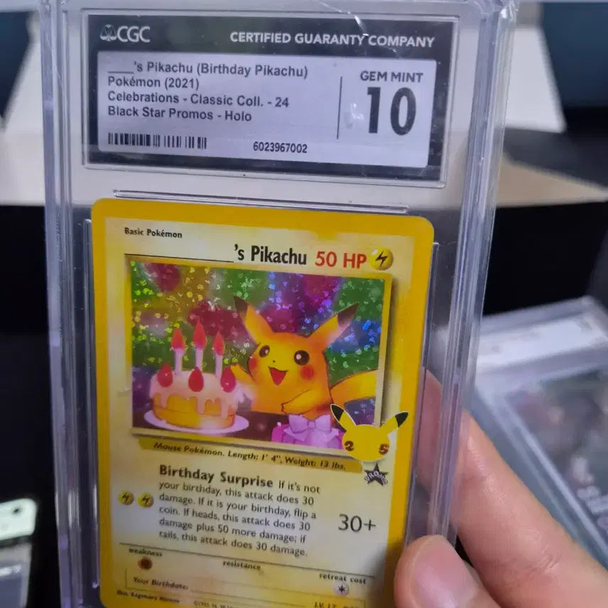 [BUNJANG] Pokemon Card Birthday Pikachu CGC 10 Graded / 포켓몬카드 생일 피카츄 북미판 cgc 10 판매합니다