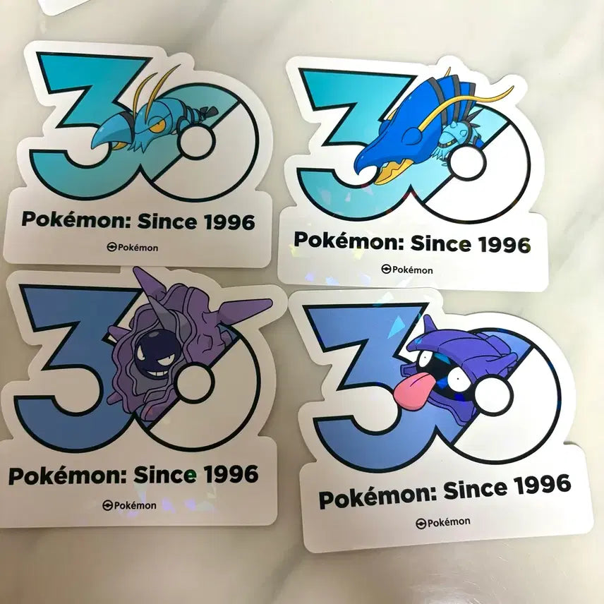 [BUNJANG] Pokemon 30th Anniversary Sticker Set (4 Types) / 포켓몬 30주년 기념 스티커 4종 세트 셀러 파르셀 등
