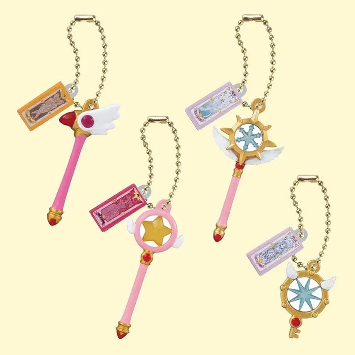 [BUNJANG] Cardcaptor Sakura Magic Wand Keychain Gacha Set / 카드캡터 사쿠라 마법봉 키링 가챠 4종세트