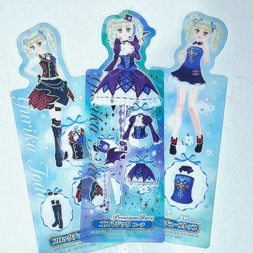 [BUNJANG] Aikatsu! Ichigo Hoshimiya Yurika Yukikaze Bookmark Set / 아이카츠 아이엠스타 유리카 유리 책갈피 북마크 세트